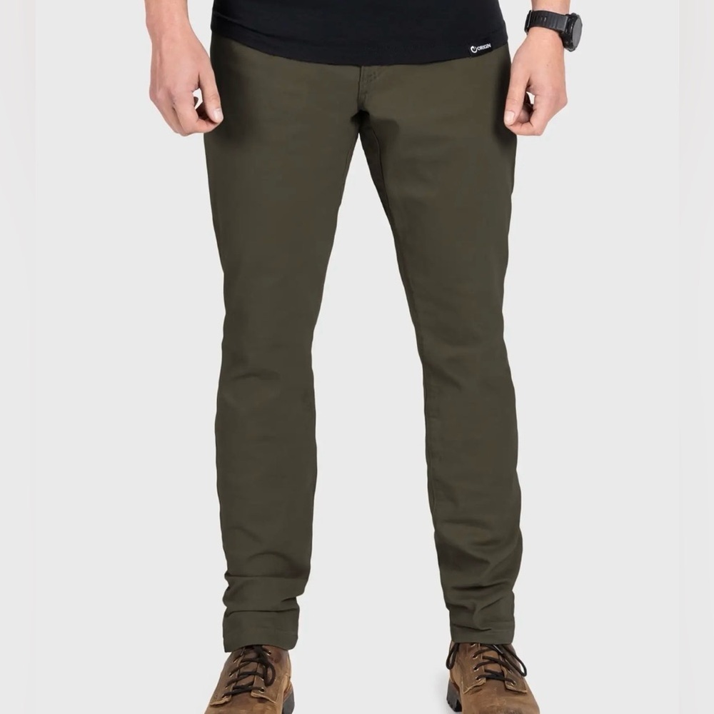 Origin Apparel Men’s  Khaki Green Canvas Tapered Pants Size 36 X 32 NEW